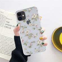 Load image into Gallery viewer, Fashion Flower Phone Case For Iphone 7 8 Plus Iphone Xr X Xs Silicone Ultra Thin Shockproof Mobile Phone Case With Fashion Pattern Cover Stylish Beautiful Flower Pattern Colored iphone Case