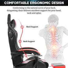 将图片加载到图库查看器,135 Degrees Gaming Chair RGB Light Office Chair Bluetooth Speaker Gamer Computer Chair Ergonomic Swivel 2 Point Massage Recliner