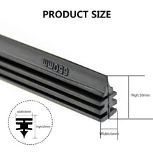 Load image into Gallery viewer, 2PCS DIY Cut Car Frameless Wiper Blade strips 6mm Windshield Wipers Refill Natural Rubber strip 26" 28" 30" 32" Car Accessories