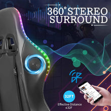 将图片加载到图库查看器,135 Degrees Gaming Chair RGB Light Office Chair Bluetooth Speaker Gamer Computer Chair Ergonomic Swivel 2 Point Massage Recliner