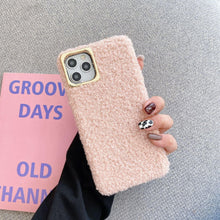 Load image into Gallery viewer, Fashion Lady Gift Case For Iphone Xs Max Xr X 11 Pro Max Se Furry Fluffy Warm Cover For Iphone 6 7 8 Plus Soft Phone Case Flexible Silicon Soft Fluffy Furry Shockproof Protective Phone Case For Iphone