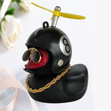 Load image into Gallery viewer, Car Duck With Helmet Broken Wind Pendant Small Yellow Duck Road Bike Motor Helmet Riding Cycling Accessories Without Lights