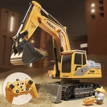 Load image into Gallery viewer, Alloy Remote Control Excavator Toy Car with Lights Sound Effect Electric Excavator Automobile Engineering Vehicle Children Gifts