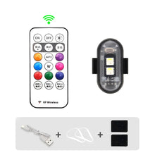 Load image into Gallery viewer, 1-6PCS Wireless LED Drone Strobe Light for Motorcycle Car Bike Remote Control Warning Light Indicator Light USB Charging 8Colors