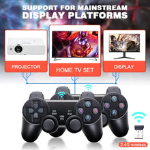 将图片加载到图库查看器,4K HD Wireless Controllers 40000+ Games 2.4G Arcade Console Support TF Card Expansion TV Mini Game Console Max 256GB for PS1