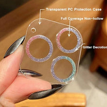 Load image into Gallery viewer, Glitter Camera Protector Film For iPhone 13 12 Mini 13 Pro Max Clear Lens Protective Glass for iphone 14 12pro 13pro Back Cover Camera Protection Scratch-Resistant Bubble-Free Military Standard Ultra Clear 9H Hardness Camera Protection iPhone