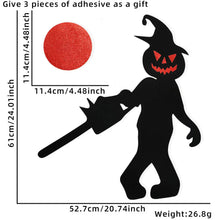 Load image into Gallery viewer, Halloween Door & Window Stickers - Skeleton Hands, Pumpkins, Ghosts, and Witch Hat Decor