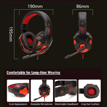 Load image into Gallery viewer, 3.5mm Wired Gaming Headphones With Microphone 120° Adjustable PC Bass Stereo Gamer Headset For PS4 PS5 Xbox Smartphone Laptop