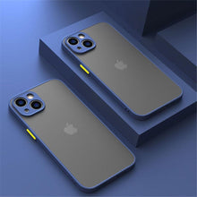 Load image into Gallery viewer, Shockproof Armor Case For iPhone 14 13 12 11Pro Max XR XS X Black Men Luxury Silicone Bumper Clear Hard Cover Silicone Armor Bumper Clear Hard Cover