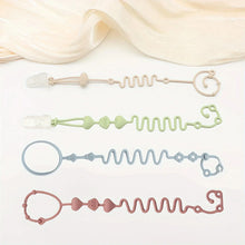 Load image into Gallery viewer, 4PCS Adjustable Silicone Pacifier Chain Set | Safe Teether Toys for Baby Crib, High Chair & Gift Set – Beige