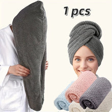 Load image into Gallery viewer, Absorbent Hair Towel Wrap – Quick-Dry Textured Cap for Women