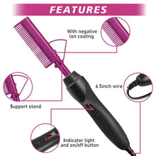 Load image into Gallery viewer, GOIPLE Electric Hot Comb Fast Heating Straightener Curling Iron Curler Brush Styling Tools for Hair Care Lace Wig Styling Set