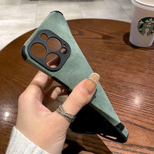 Load image into Gallery viewer, Vintage Green PU Leather Case For iPhone 13 12 11 Pro Max Mini XR XS X 7 8 Plus Luxury Silicon Bumper Shockproof Soft Cover Ultra Thin Slim Leather Case Anti-Scratch Hard Back Cover for iPhone