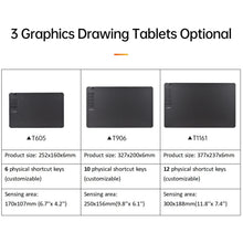 Load image into Gallery viewer, VINSA T1161 Graphics Drawing Tablet Ultra-thin Stylus 8 Pen Nibs Art Creation Sketch with 8192 Levels Pressure Battery-free