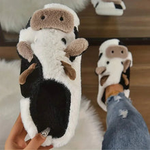 Load image into Gallery viewer, Soft Cow Slippers for Women - Cozy Animal-Themed Home Shoes Fluffy Winter Shoes for Women House Slippers