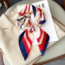 将图片加载到图库查看器,Luxury Silk-Feel Square Scarf – Satin Shawl, Hijab, Hair Wrap for Women