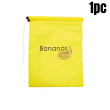 Load image into Gallery viewer, Durable Yellow Banana Storage Bag – Insulated Fresh-Keep Drawstring Bag for Fruits & Vegetables | Reusable Banana Preservation Pouch