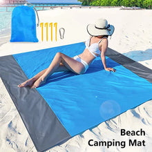 Load image into Gallery viewer, Sandproof Beach Blanket Waterproof Picnic Mat (200×210cm) – Lightweight Outdoor Camping & Travel Mat