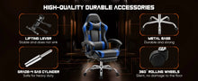 Load image into Gallery viewer, JHK Ergonomic Racing Gaming Chair Adjustable Swivel PU Leather with Headrest and Lumbar Support For Office Computer Living Room