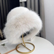 将图片加载到图库查看器,Fluffy Fur Fisherman Hat For Women Winter Plush Ear Protection Cap Windproof Warm Female Panama Caps Solid Fashion Bucket Hat