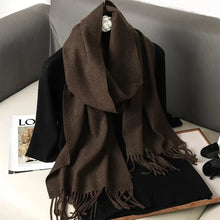 Load image into Gallery viewer, 62-Color Winter Cashmere Scarf – Warm Tassel Pashmina Wrap for Women