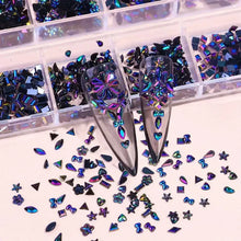 将图片加载到图库查看器,Multi-Shape 3D Flat Bottom Nail Rhinestones - Colorful AB Crystal Gems for DIY Manicure & Crafts