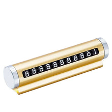 Load image into Gallery viewer, Car Temporary Parking Number Plate Black/Silver/Blue Aluminium Alloy Material Roller Adjustable Car Parking Plate Car Supplies