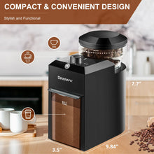 Load image into Gallery viewer, Automatic Burr Mill Coffee Grinder Electric Coffee Bean Grinding With 28 Adjustable Gears for Espresso French Press Drip Coffee