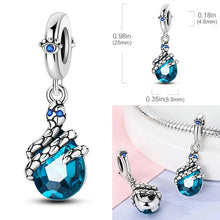 Load image into Gallery viewer, 925 Sterling Silver Pink Butterfly & Luminous Firefly Charm – Dangle Bead for Bracelet or Necklace | Elegant DIY Jewelry Gift for Women