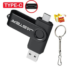Load image into Gallery viewer, TYPE-C USB Flash Drive 128GB Real Capacity Pen Drive 64GB Free Key Chain Memory Stick Creative Business Gift Red U Disk Blue 32G