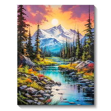 Load image into Gallery viewer, 5D Diamond Painting Kit - Aurora Landscape Mosaic, Full Round Drill for DIY Home Decor