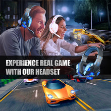Load image into Gallery viewer, QearFun New Pink Headphones for PC Girls Gaming Wired Headset with Microphone Gamer for PS4 Windows XP/7/8/10 Laptop Phone