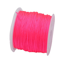 Load image into Gallery viewer, 50 Yards 0.8mm Braided Nylon Cord – Durable Satin String for Jewelry Making, Beading, Macrame, Chinese Knot & DIY Crafts