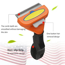 Load image into Gallery viewer, Cat & Dog Hair Removal Comb β Professional Grooming Brush for Shedding Control, Massage & Cleaning | Stainless Steel Deshedding Tool