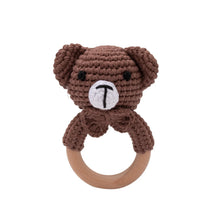 Load image into Gallery viewer, Crochet Animal Rattle Baby Toy Montessori Teether