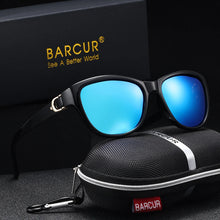 Load image into Gallery viewer, BARCUR Polarized Men’s Fashion Sunglasses – Elliptical Gradient TAC Lens with UV400 Protection – Lightweight Stainless Steel Frame Stylish Summer Eyewear for Travel Driving & Outdoor Gift Occasions