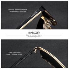 Load image into Gallery viewer, BARCUR Sunglasses Men’s Original Rectangle Fashionable Business Sunglasses – Polarized UV400 Protection for Driving Hiking Sports and Casual Wear – Trendy Fashion Shades Oculos De Sol with Anti-Reflective TAC Lenses