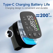 将图片加载到图库查看器,Yongrow Rechargeable Digital Wrist Blood Pressure Monitor Sphygmomanometer Tonometer Tensiometer Heart Rate Meter BP Monitor