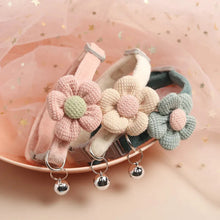 Load image into Gallery viewer, Adjustable Flower Cat Collar with Bell – Cute Breakaway Pet Collar for Kittens & Small Dogs
