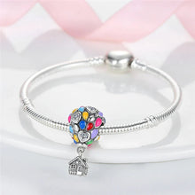 Load image into Gallery viewer, 925 Sterling Silver Pink Butterfly & Luminous Firefly Charm – Dangle Bead for Bracelet or Necklace | Elegant DIY Jewelry Gift for Women