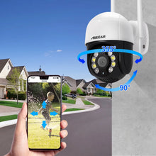 Load image into Gallery viewer, 8MP 4K PTZ WIFI IP Camera Audio Outdoor Night Color Security Home AI Human Detection iCsee CCTV Surveillance Camera