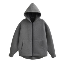 将图片加载到图库查看器,Autumn Women’s Hooded Jacket – Long Sleeve Zipper Coat