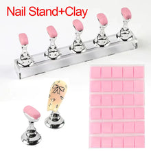 Load image into Gallery viewer, Magnetic Nail Holder Set - 5/30pcs False Nail Tip Practice Stand with Crystal Base
