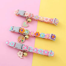 Load image into Gallery viewer, Colorful Pet Collar with Bell – Adjustable for Cats & Small Dogs