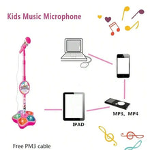 Load image into Gallery viewer, Kids Microphone Stand Toy, Portable Children's Karaoke Electronic, Durable Party Karaoke Microphone Stand, Kids Karaoke Machine