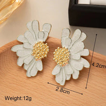 Load image into Gallery viewer, White Flower & Butterfly Dangle Earrings β Acrylic Pearl Heart Jewelry