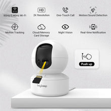 Load image into Gallery viewer, BoyKeep Smart Camera 2K Security Protection Wifi Surveillance 5G/2.4GHz Indoor Baby Night Vision 360° Pan & Tilt 2-Way Audio K30