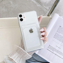 Load image into Gallery viewer, New Mini Wallet Card Holder Silicone Case for IPhone 11 12 13 Iphone 11 Pro X XS Max XR 7 8 Plus Soft Phone Cover Slim Shockproof Soft Protective Case With Cute Card Holder
