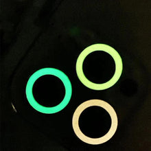Load image into Gallery viewer, 9H Tempered Glass Camera Cover Screen Protector Metal Individual Ring For iPhone Phone Glitter Camera Lens Protector Film For iPhone 14 13 12 11 Pro Max Luminous Lens Metal Glass Protective Cover