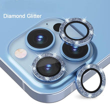 Load image into Gallery viewer, 3/1Pcs Luxury Camera Lens Protector For iPhone13 12 11 Pro Max Camera Protective For iPhone 12 13 Mini Back Lens Glass Camera Cover Circle Tempered Glass Protector